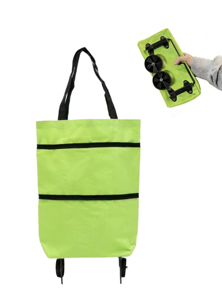 Portable Wheeled Shopping Bag - Reusable & Waterproof Trolley Cart - Image 1